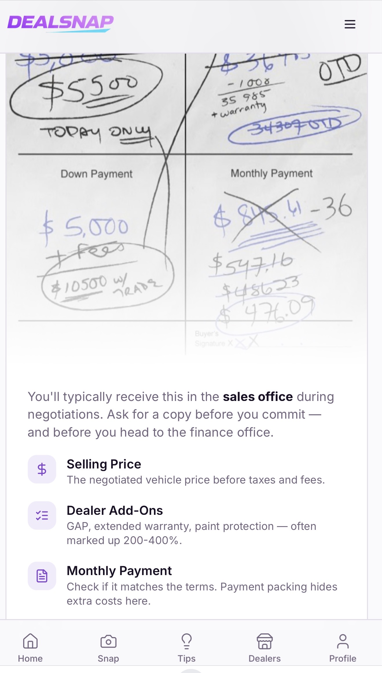 Screenshot 1 of DealSnap