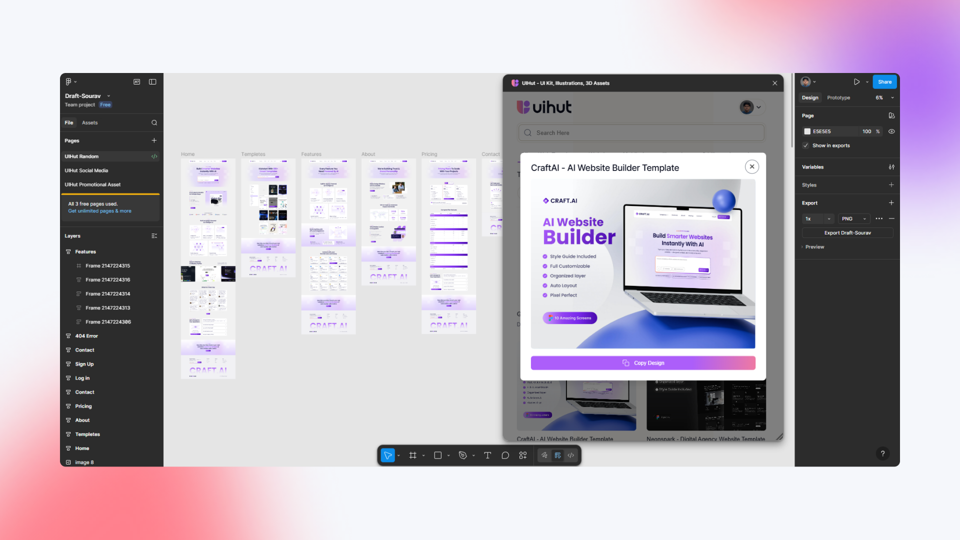 Screenshot 4 of UIHut Figma Plugin