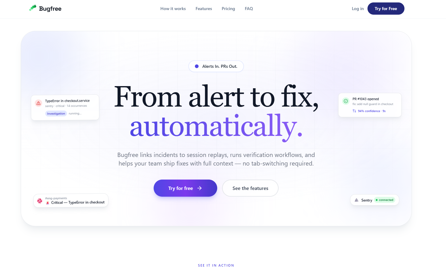 Screenshot 1 of Bugfree