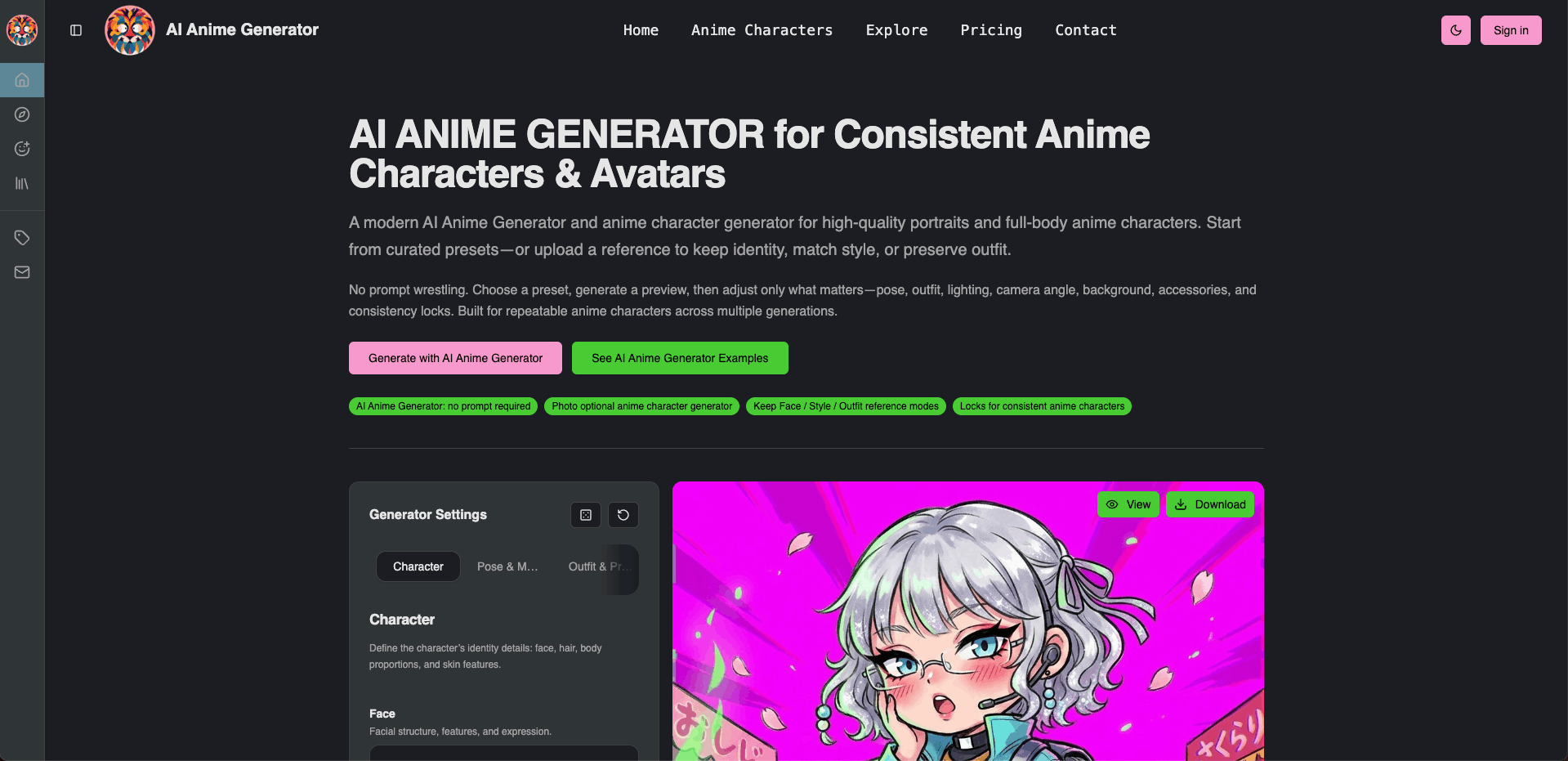 Screenshot 1 of AI Anime Generator