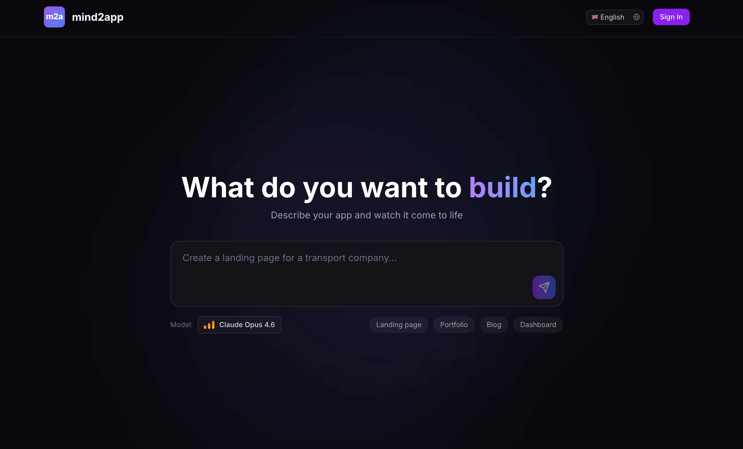 Screenshot 1 of mind2app