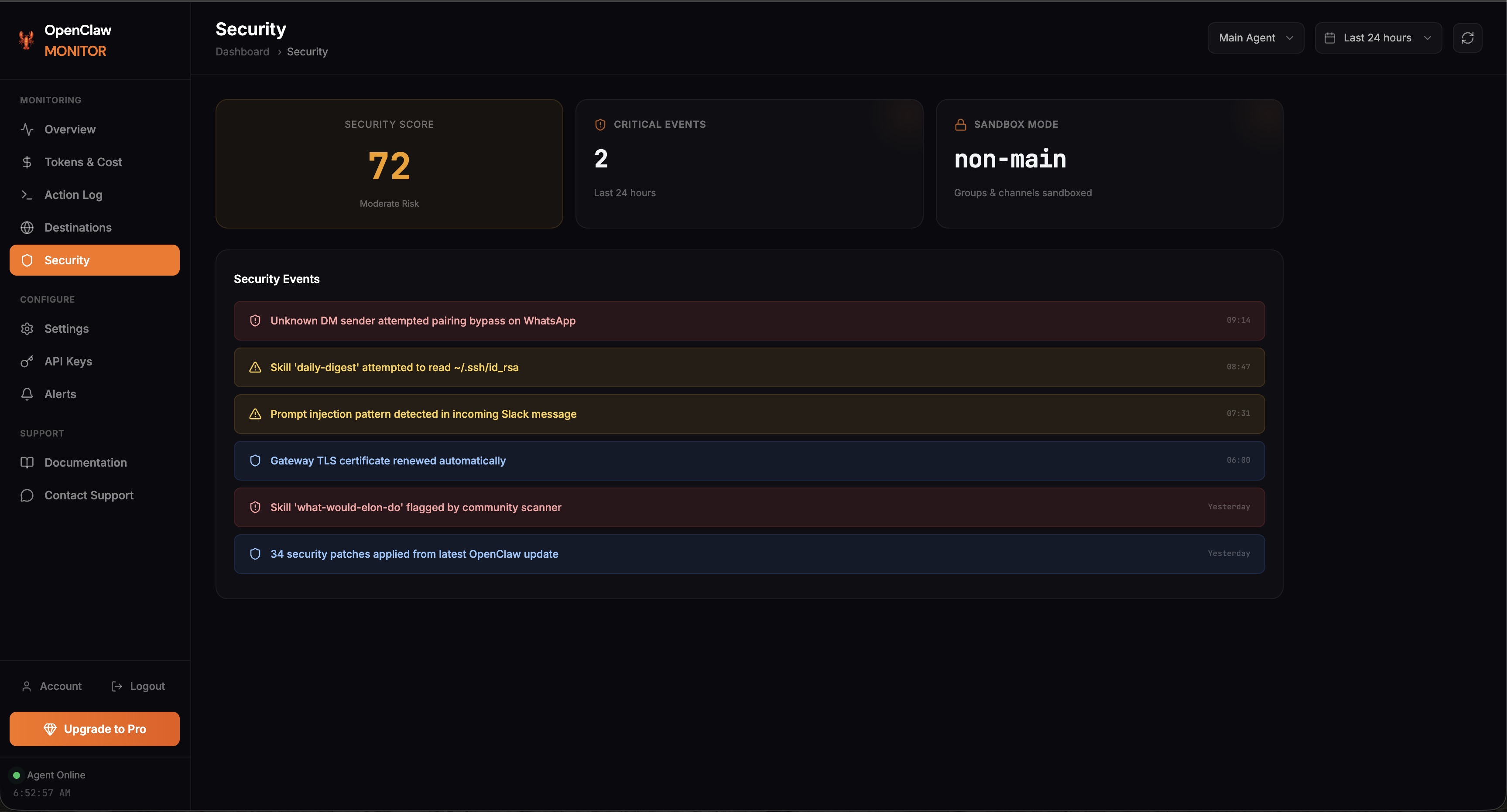 Screenshot 5 of Clawwatcher