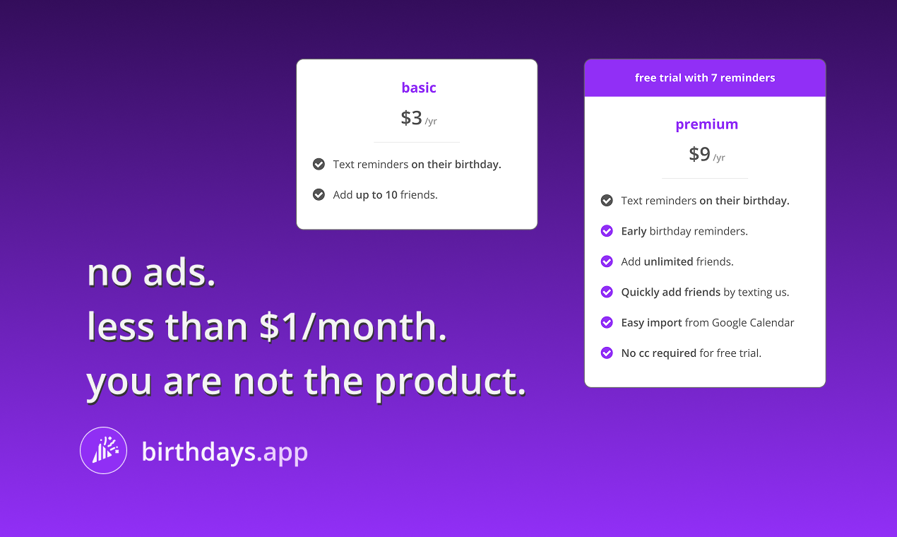 Screenshot 4 of birthdays.app