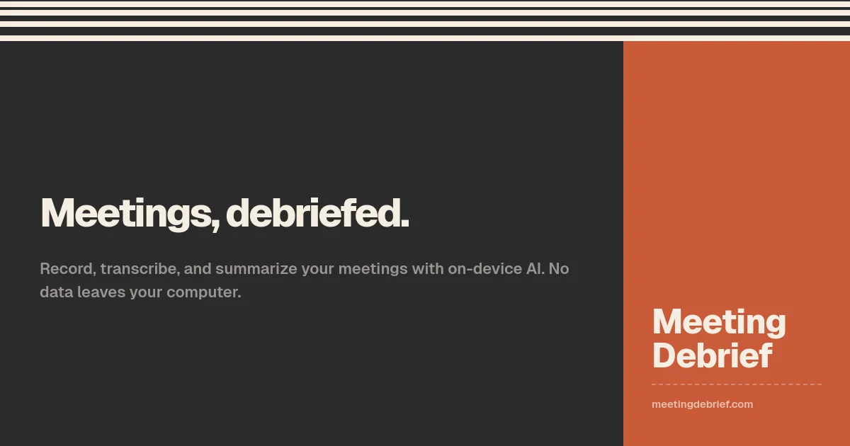 Screenshot 1 of MeetingDebrief