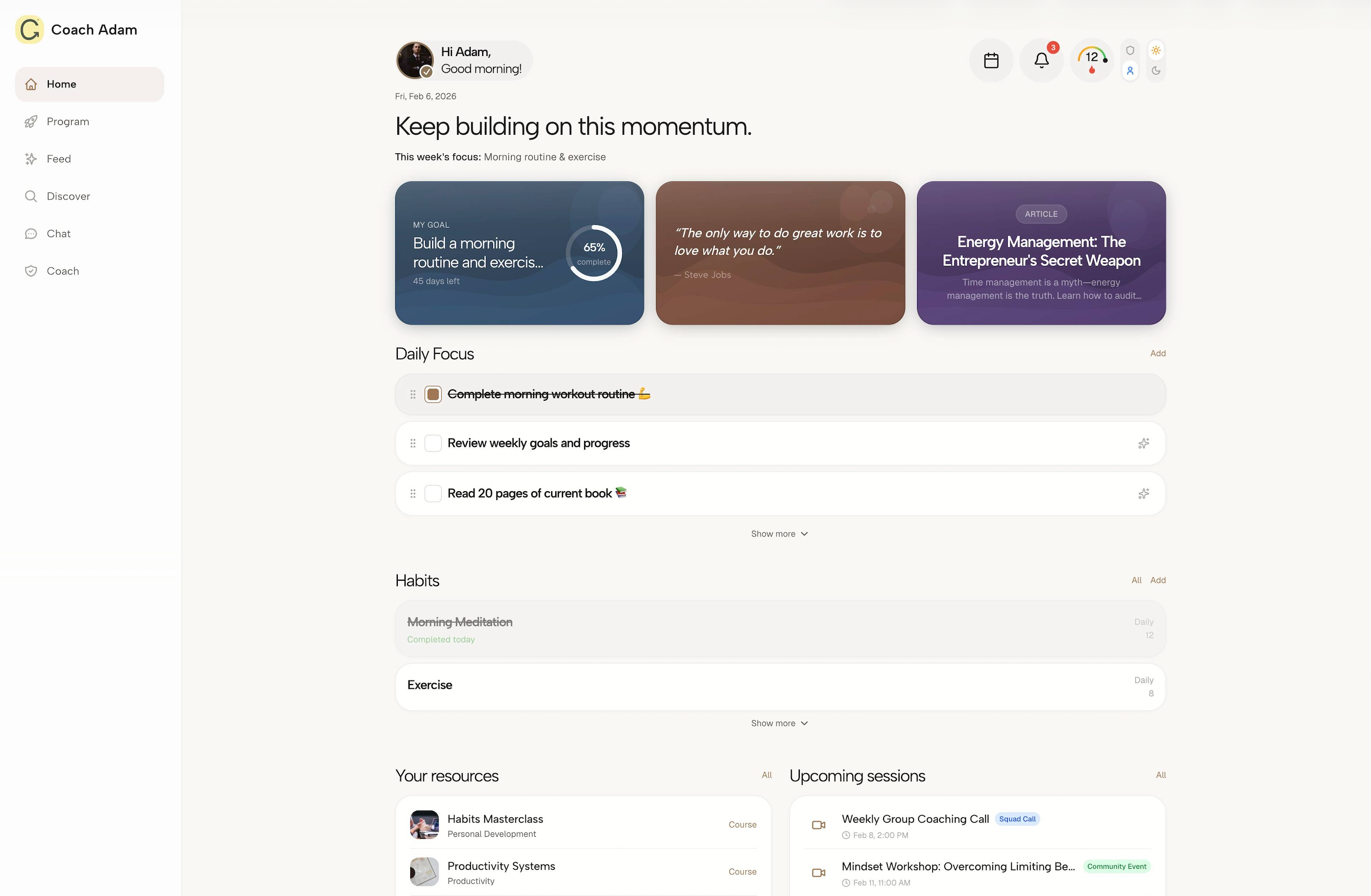 Screenshot 1 of Coachful