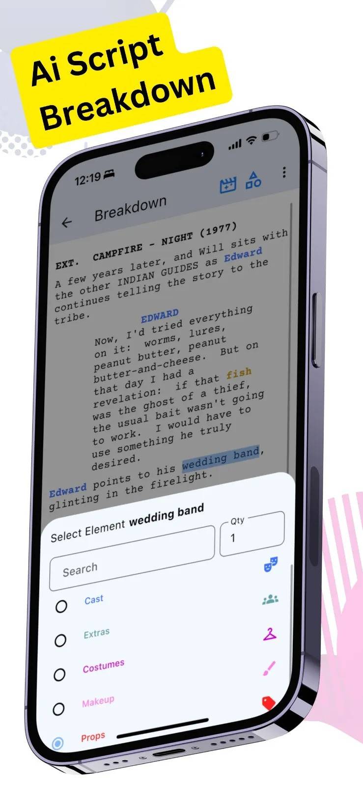 Screenshot 1 of AI Script Breakdown Software| Studiovity