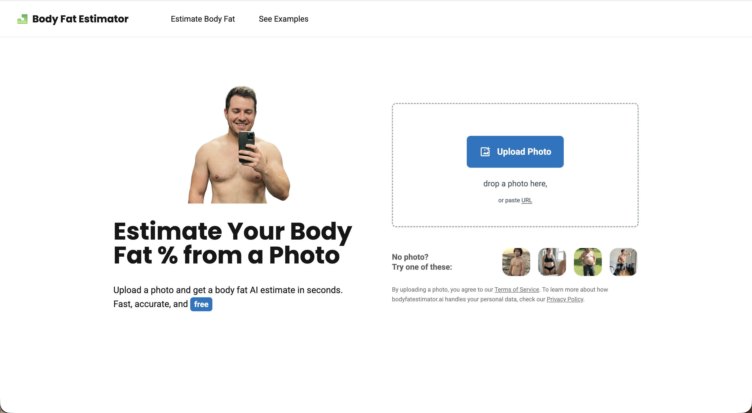 Screenshot 1 of Body Fat Estimator