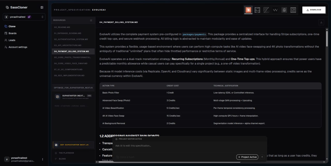 Screenshot 2 of SassCloner: AI Project Architect