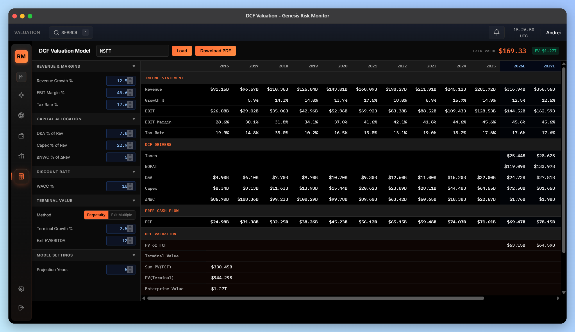 Screenshot 3 of Genesis Risk Monitor