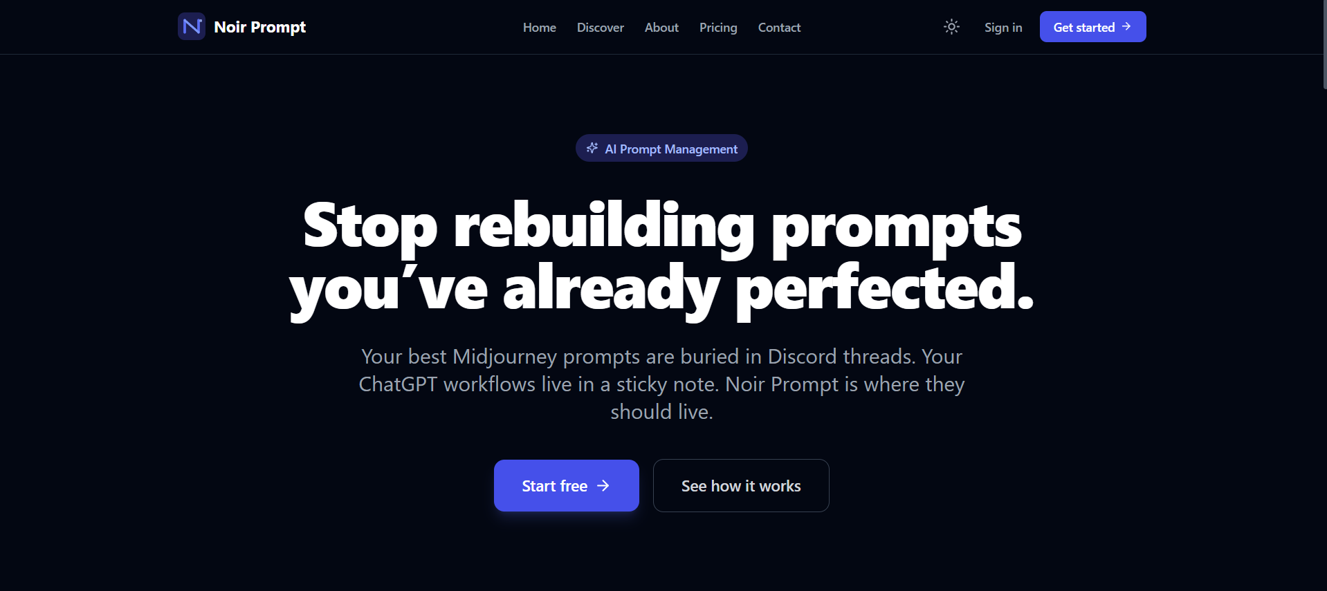 Screenshot 1 of Noir Prompt