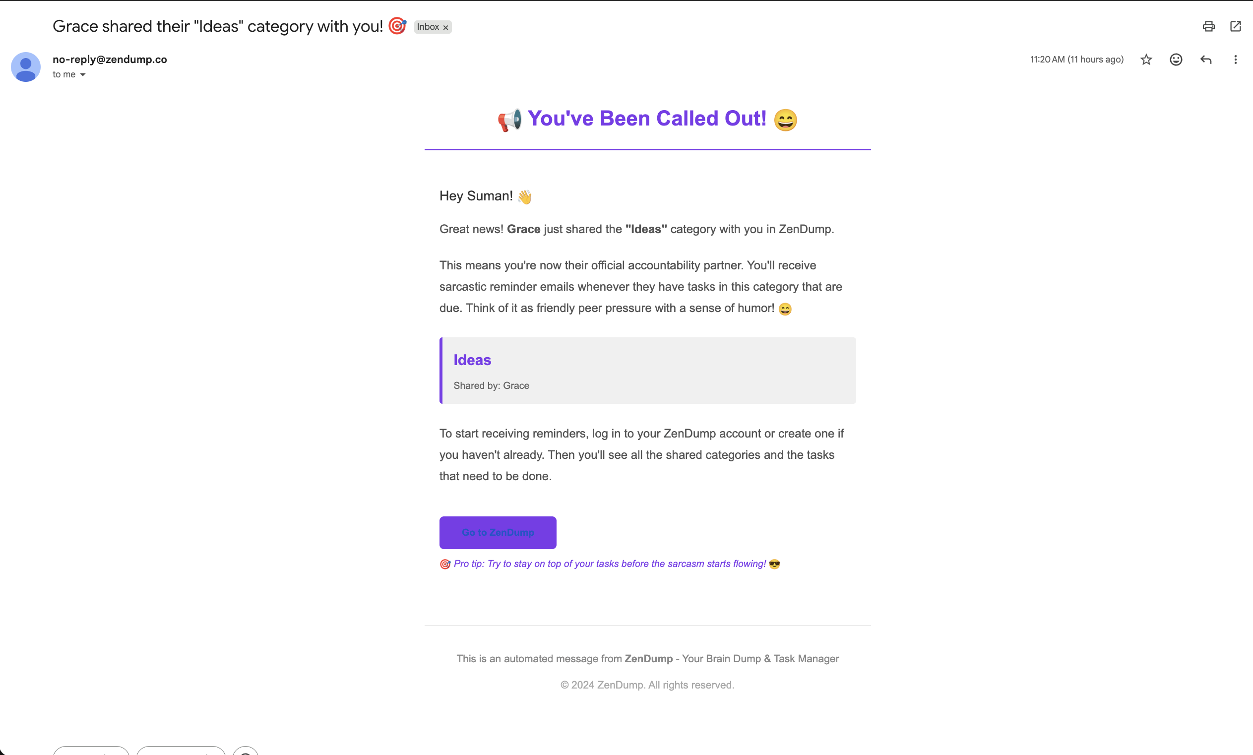 Screenshot 7 of ZenDump - Your AI-Powered Second Brain