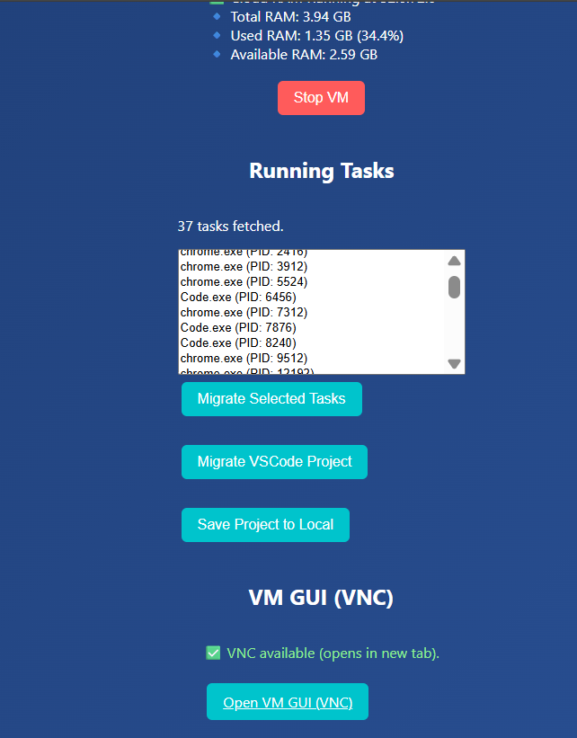 Screenshot 1 of CloudRAMSaaS