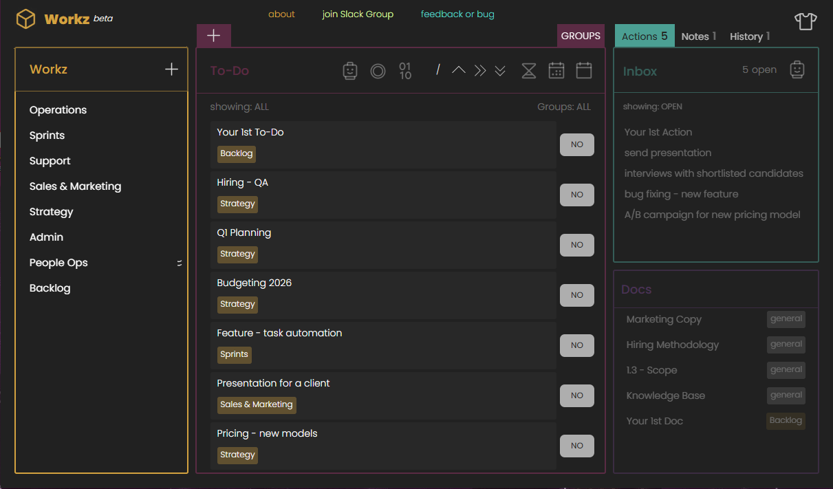 Screenshot 1 of Workz