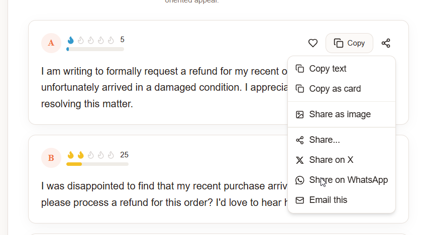 Screenshot 3 of VibeRewrite