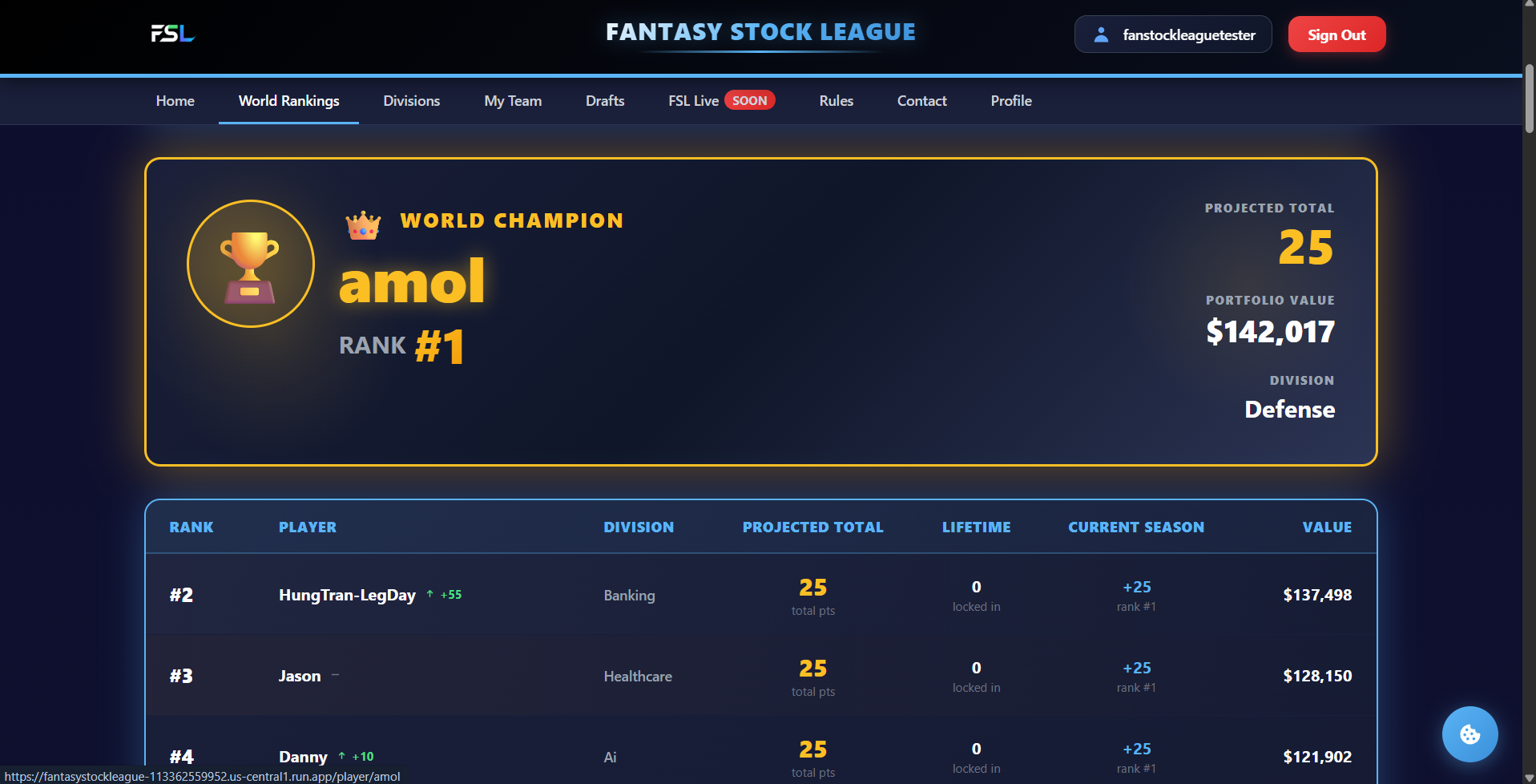 Screenshot 2 of Fantasy Stock League
