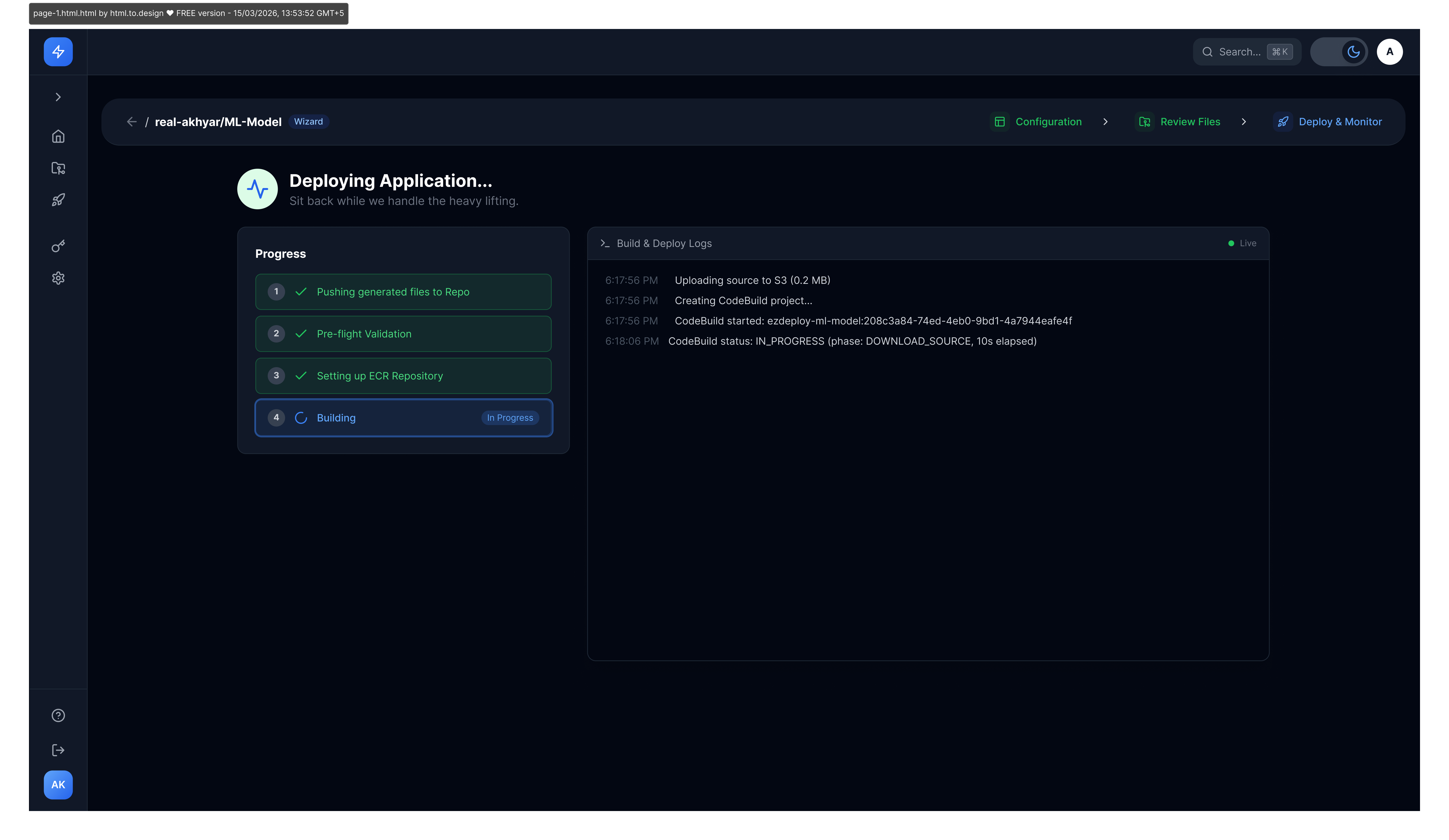 Screenshot 1 of EzDeploy