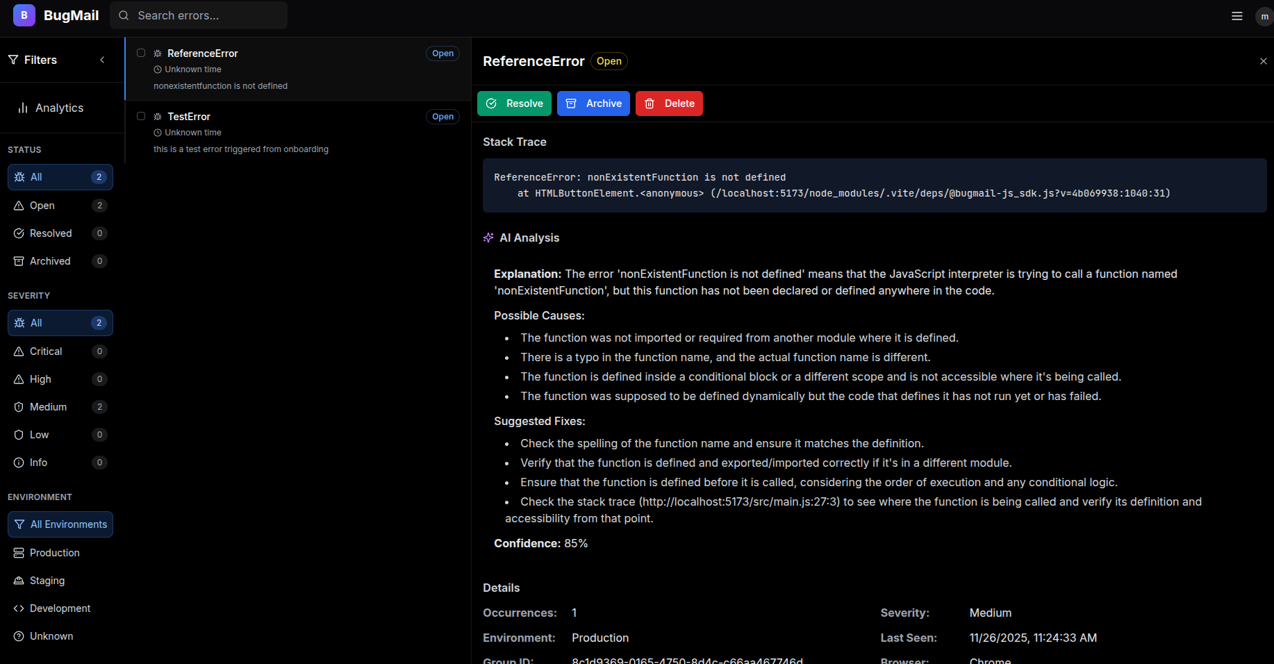 Screenshot 2 of Bugmail