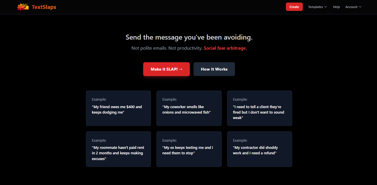 Screenshot 2 of TextSlaps.com