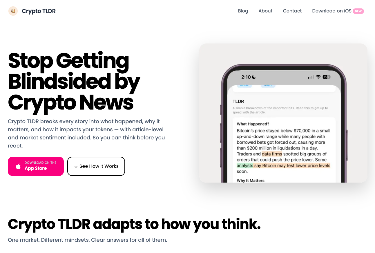 Screenshot 1 of Crypto TLDR