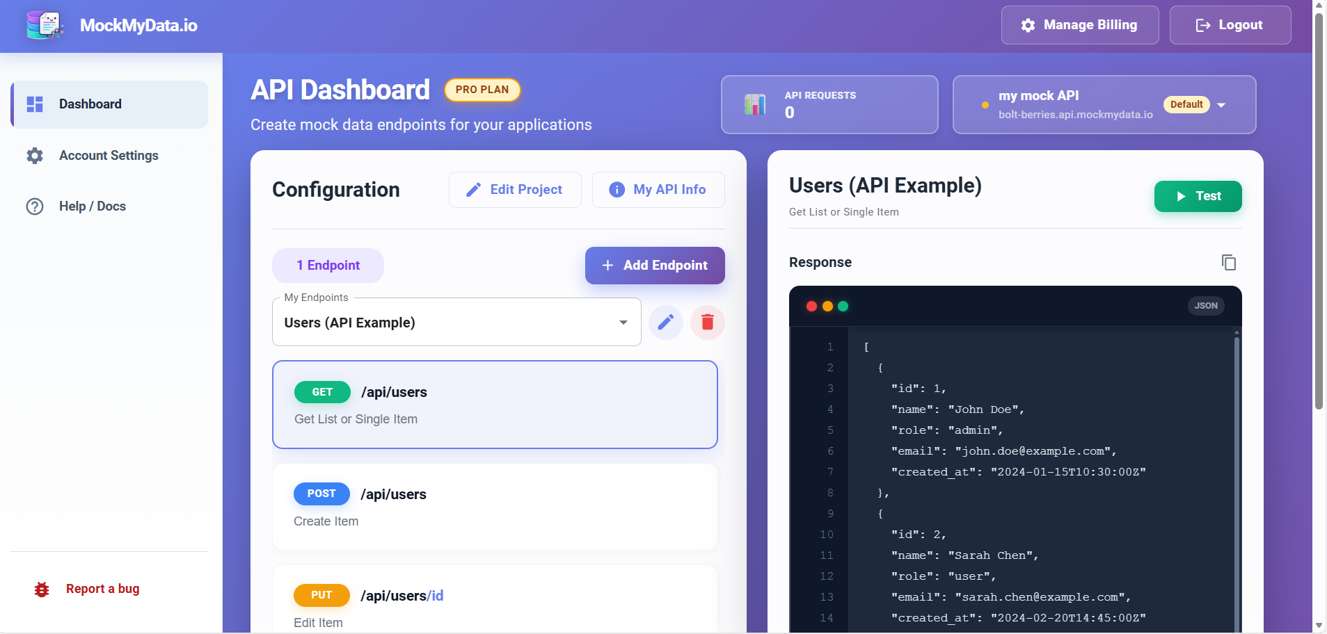 Screenshot 2 of MockMyData.io