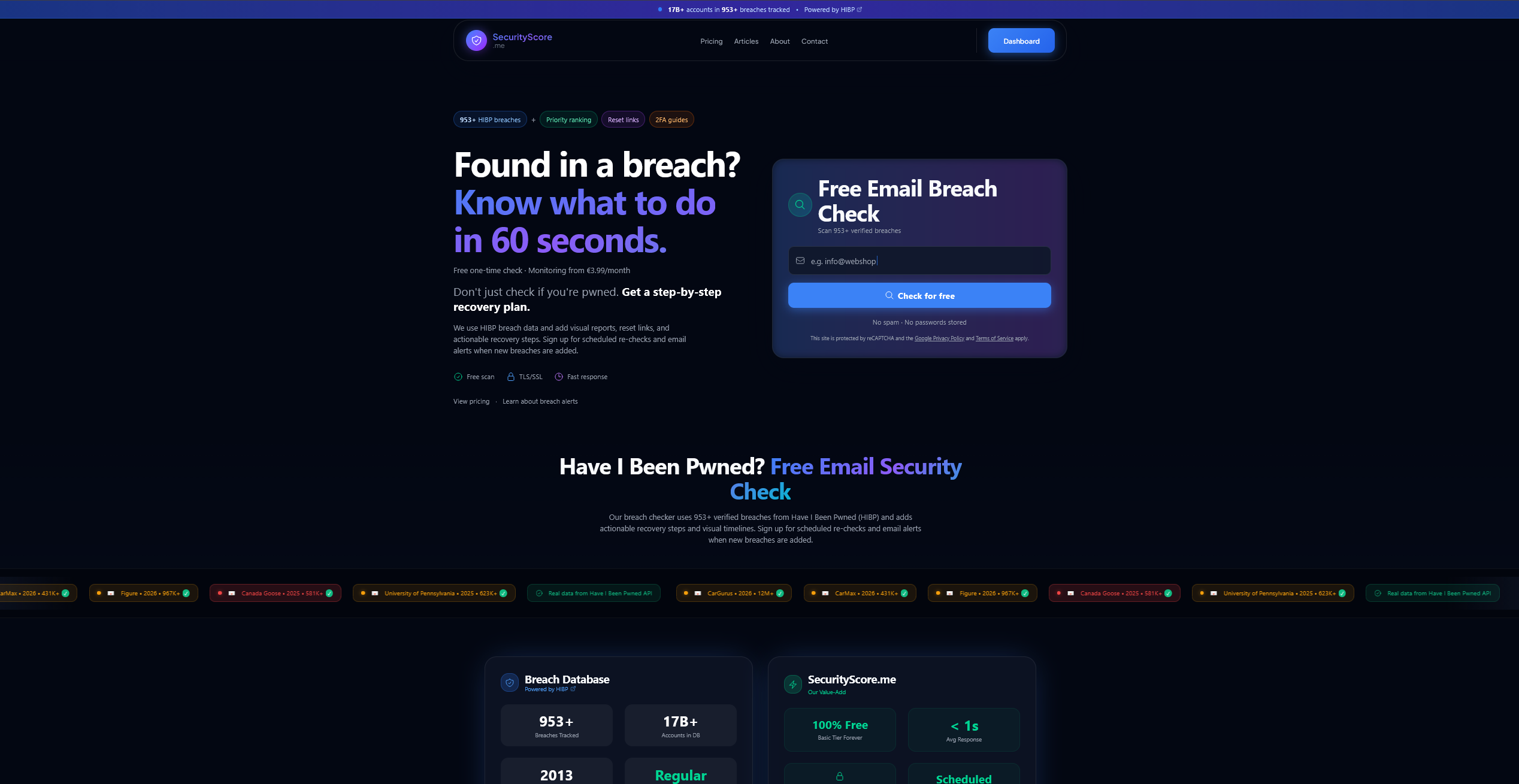 Screenshot 1 of SecurityScore.me