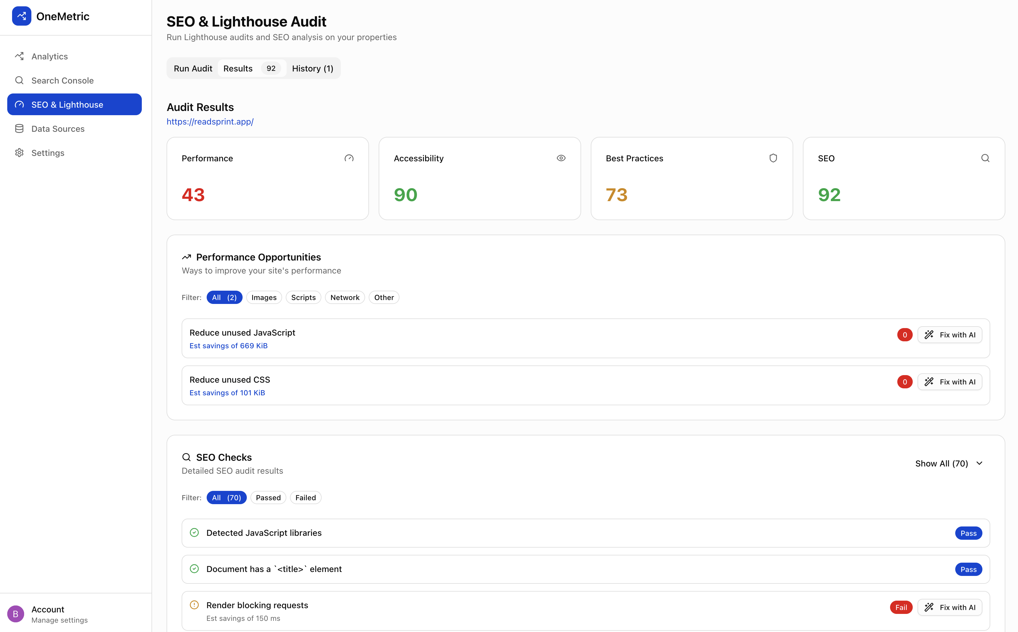 Screenshot 5 of OneMetric