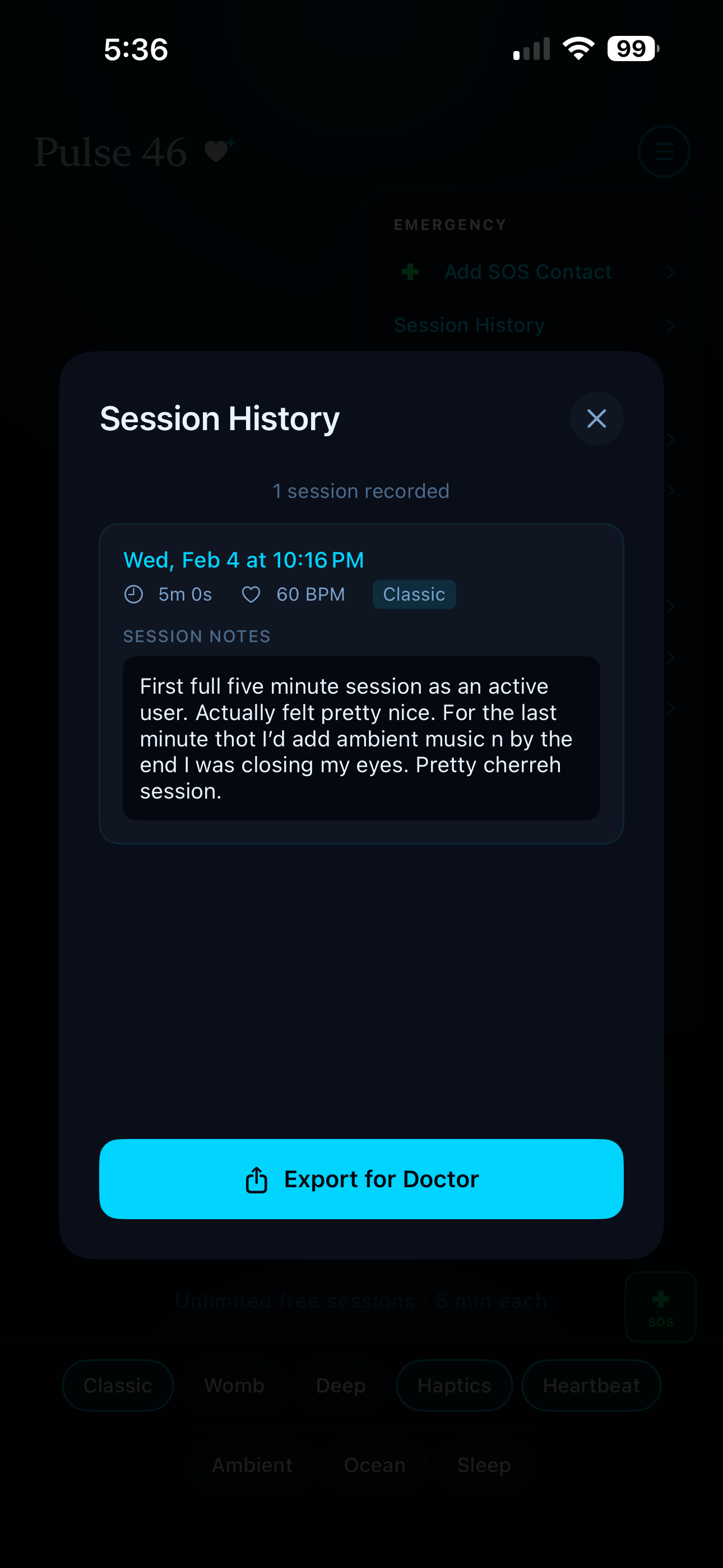 Screenshot 8 of Pulse 46 - Anxiety/Panic Attack Relief