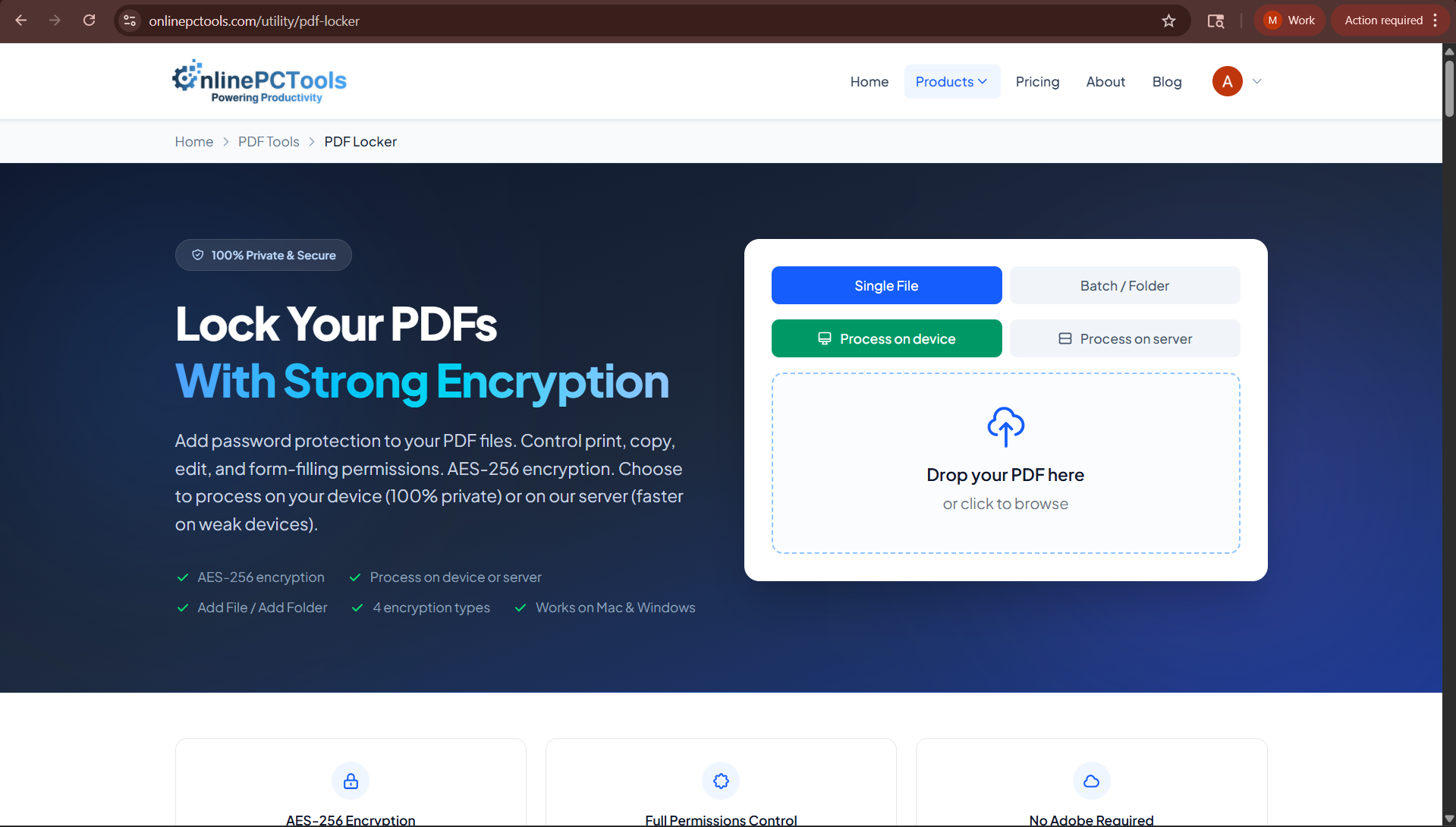 Screenshot 1 of PDF Lock Tool - Add Password to PDF 