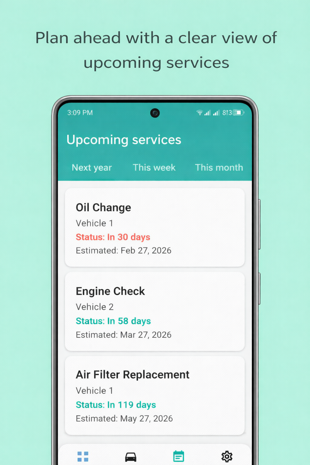 Screenshot 2 of MyCar Care – Service Tracker.