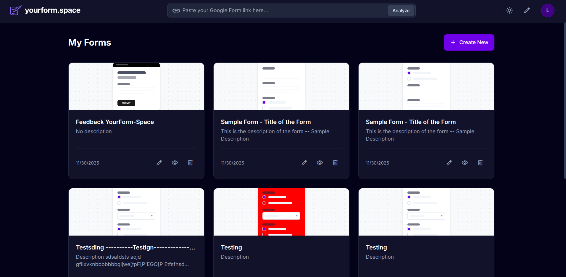 Screenshot 3 of YourForm.Space