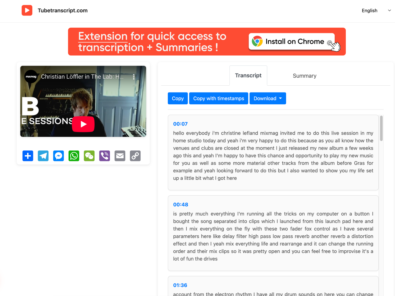 Screenshot 2 of Tubetranscript