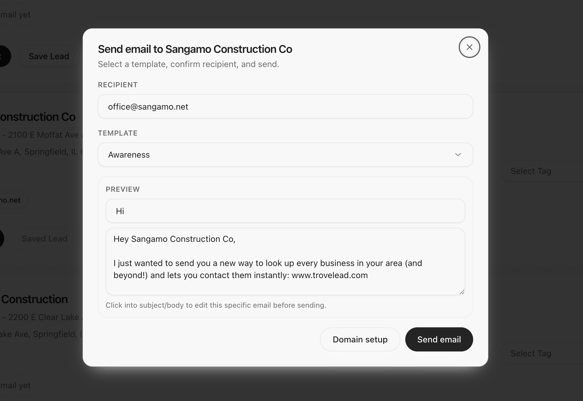 Screenshot 2 of Trovelead