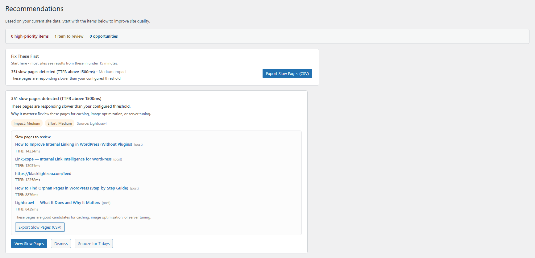 Screenshot 4 of Blacklight SEO Suite