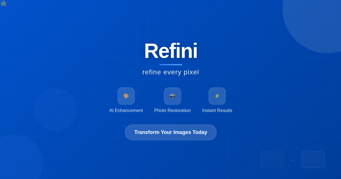 Screenshot 1 of Refini AI Photo Enhancer & Face Unblur