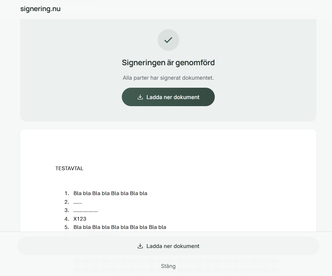 Screenshot 2 of signering.nu
