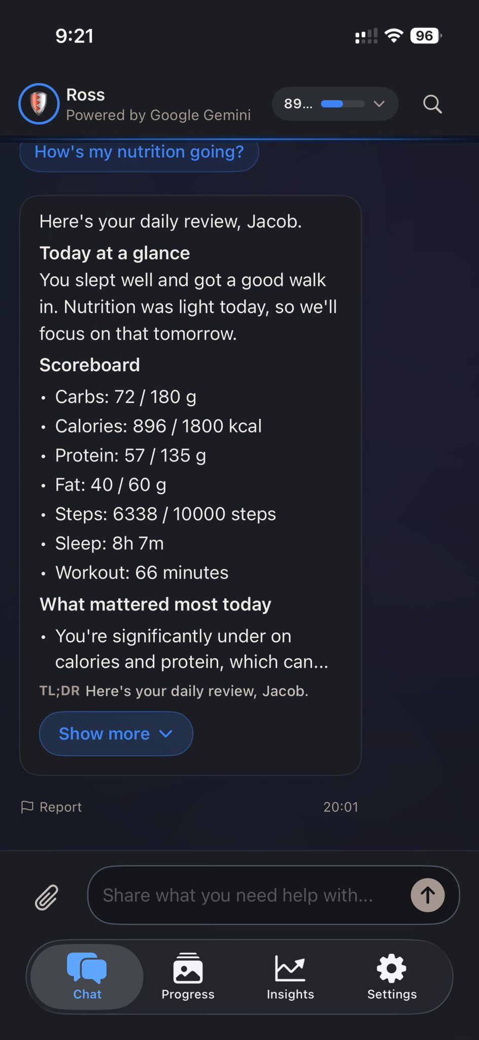Screenshot 8 of NutriTracker AI Coach
