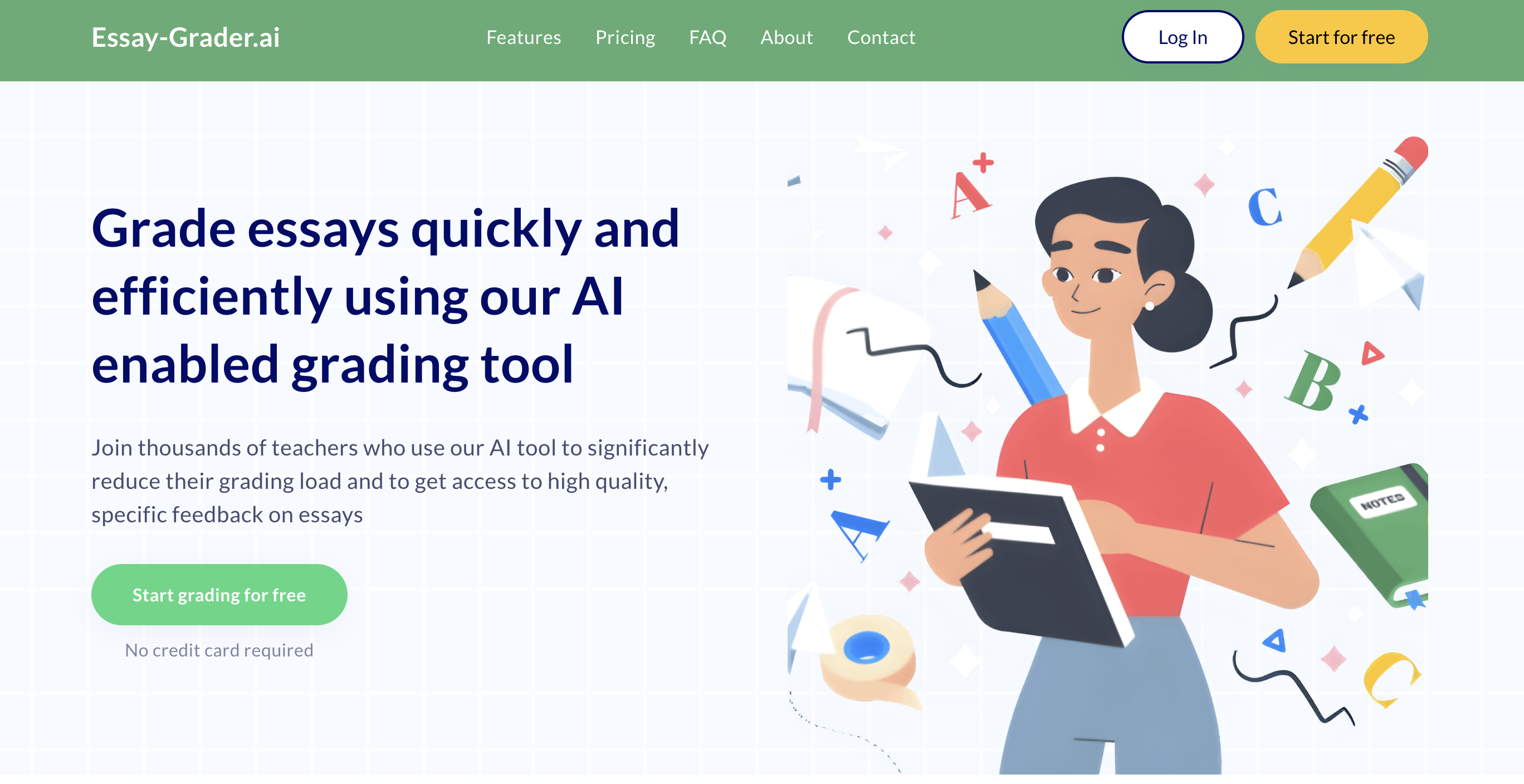 Screenshot 1 of Essay Grader AI