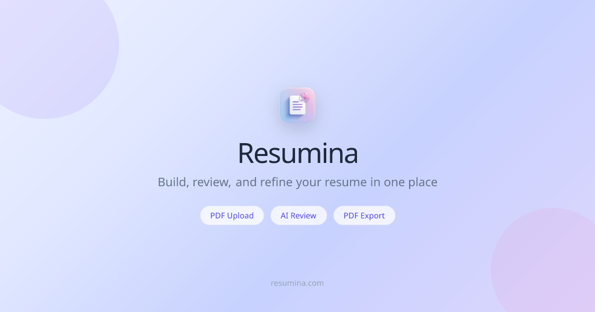 Screenshot 1 of Resumina