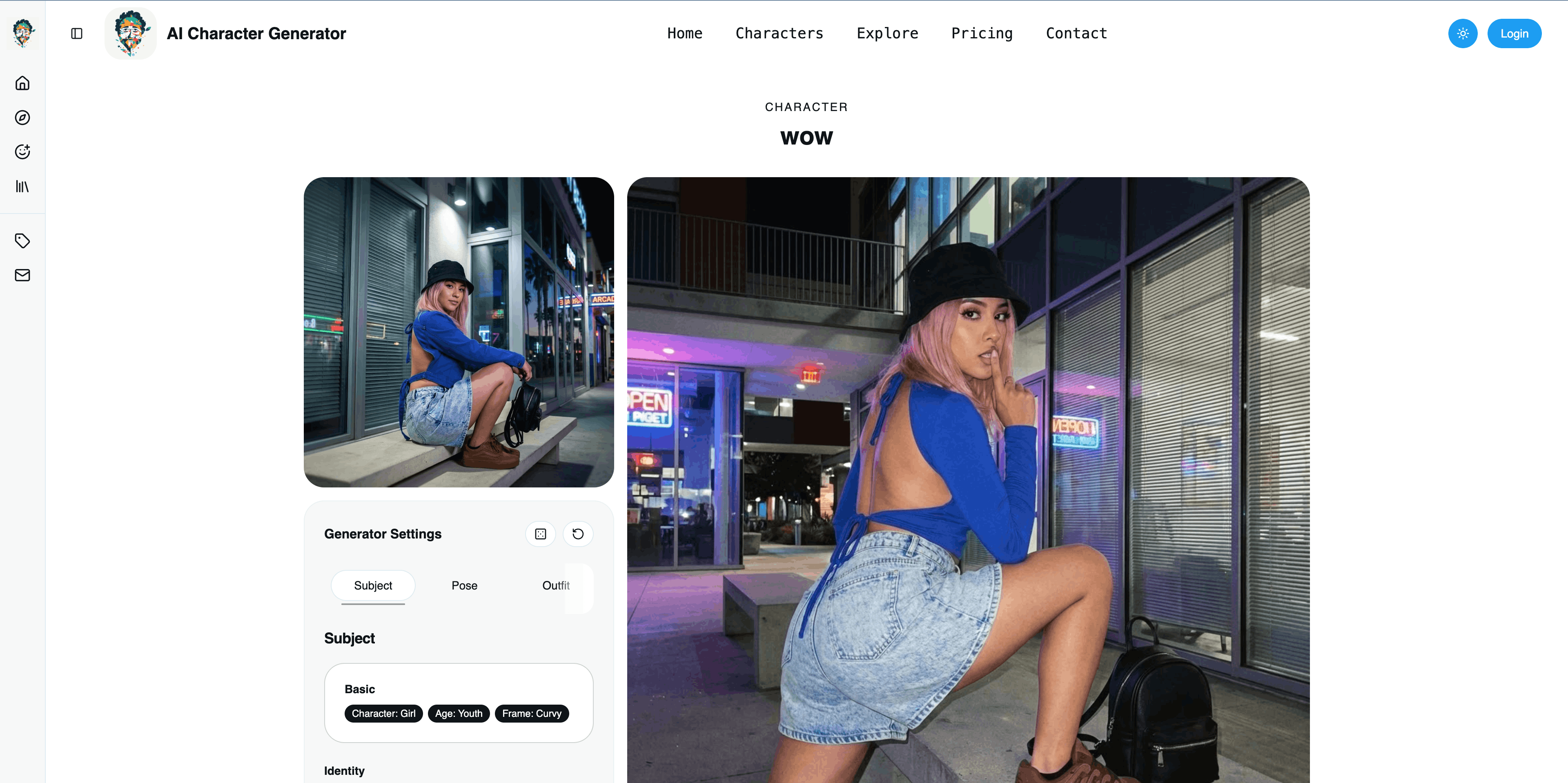 Screenshot 1 of AI Character Generator