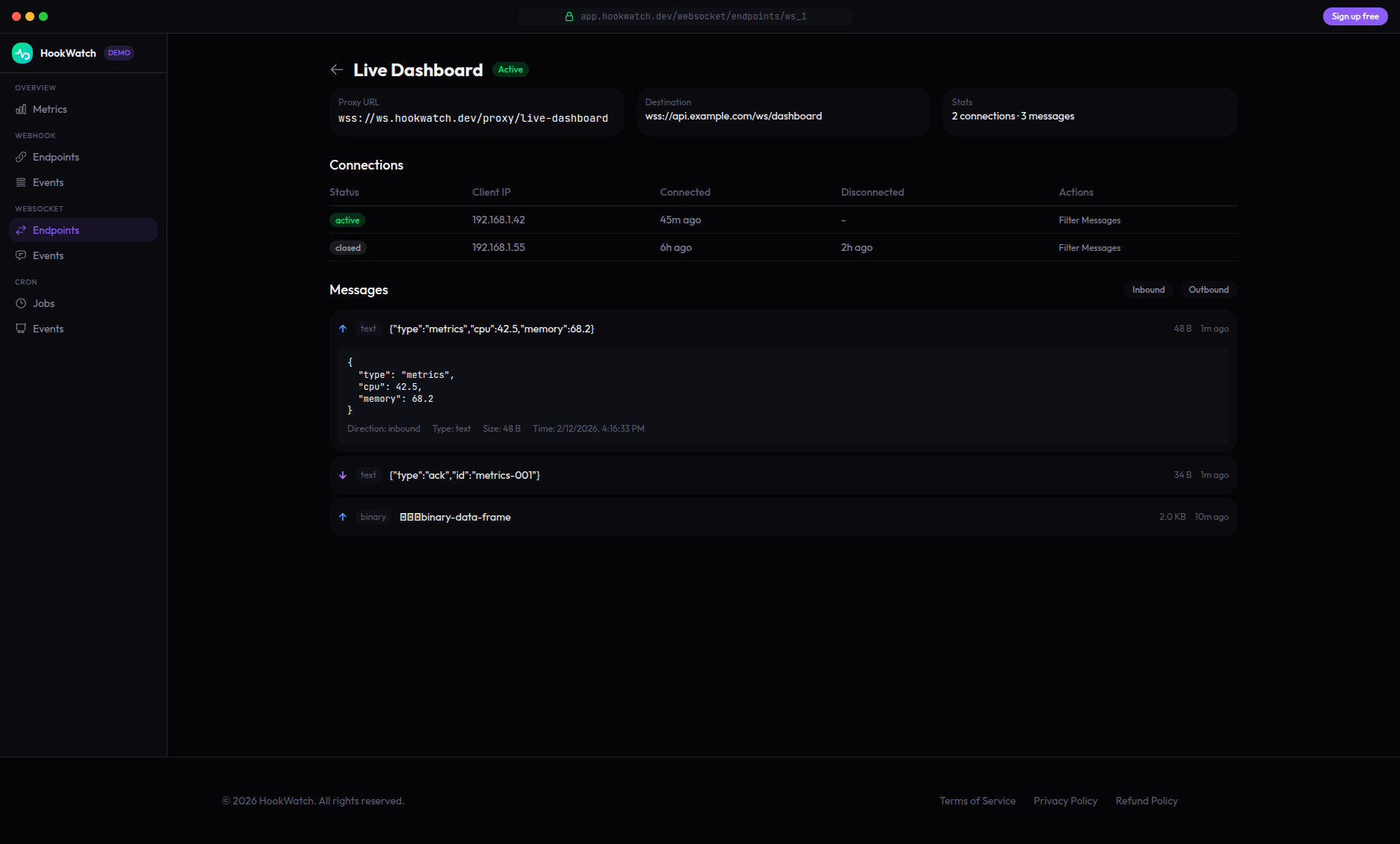 Screenshot 3 of HookWatch