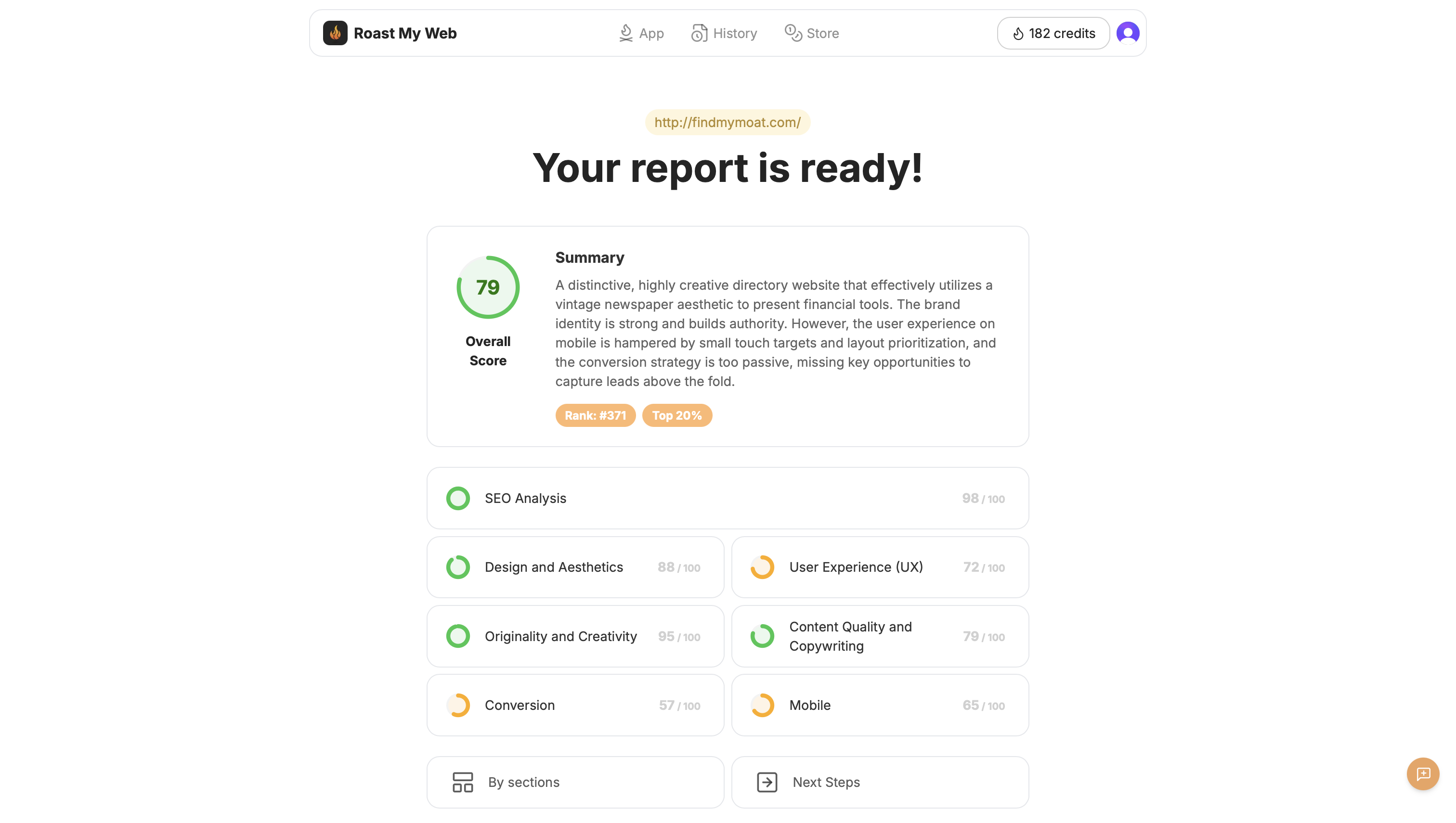 Screenshot 2 of Roast My Web