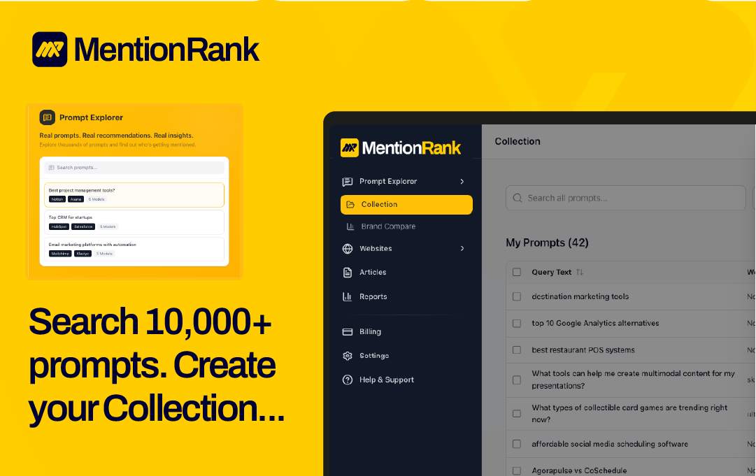 Screenshot 2 of MentionRank - Track Your Brand's AI Visi