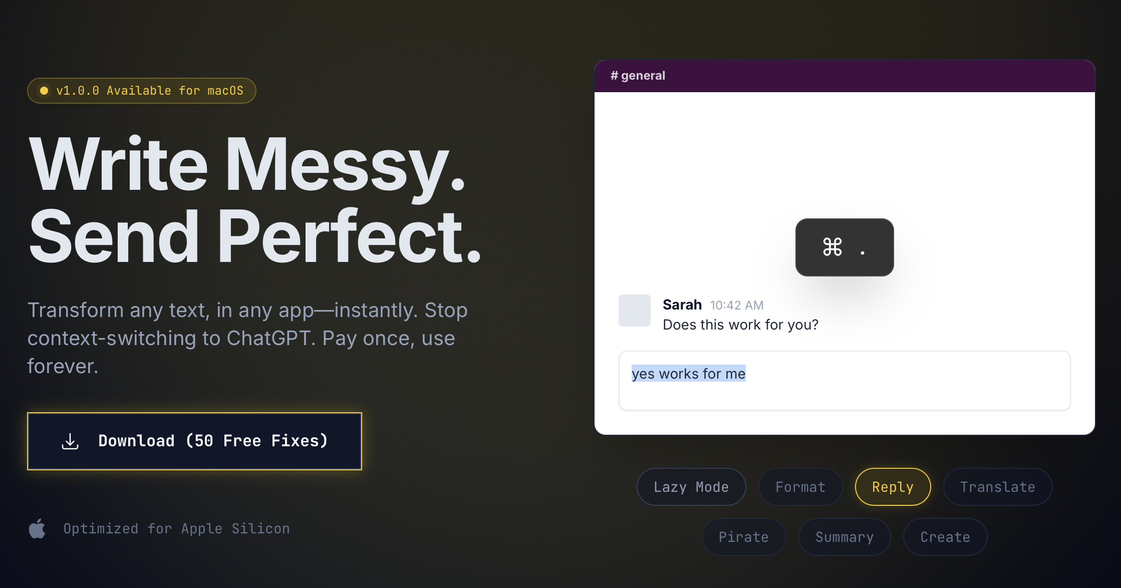 Screenshot 2 of Write Messy. Send Perfect.