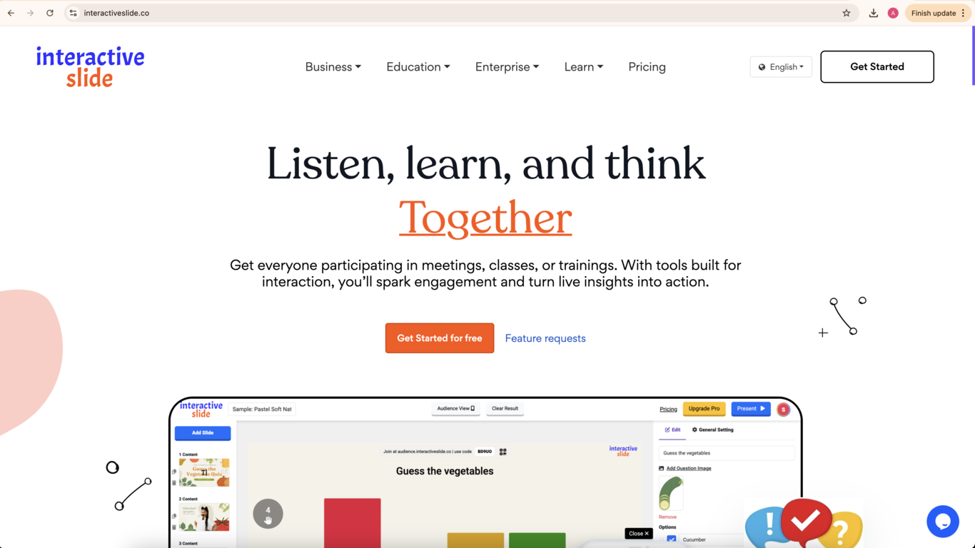 Screenshot 1 of Interactive Slide