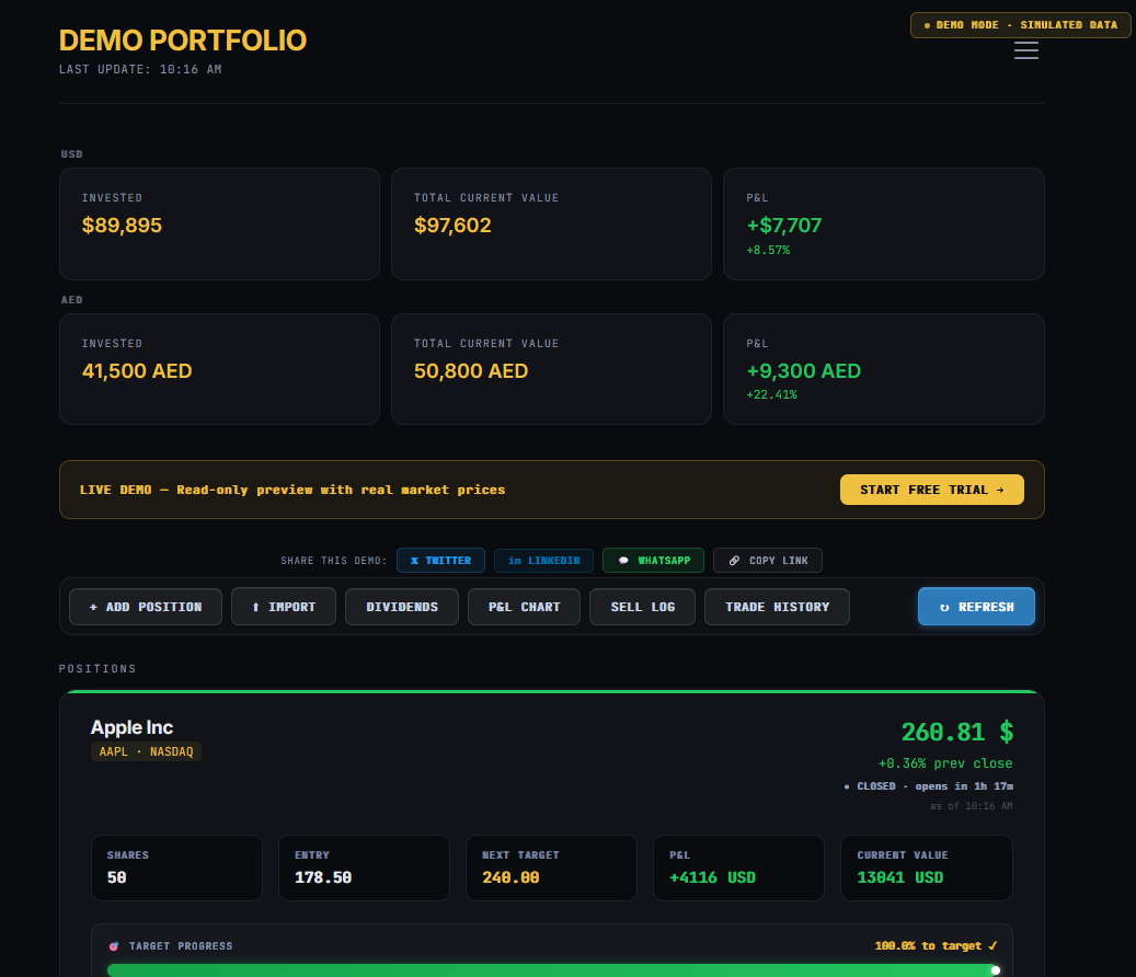 Screenshot 2 of PortfolioTrackr