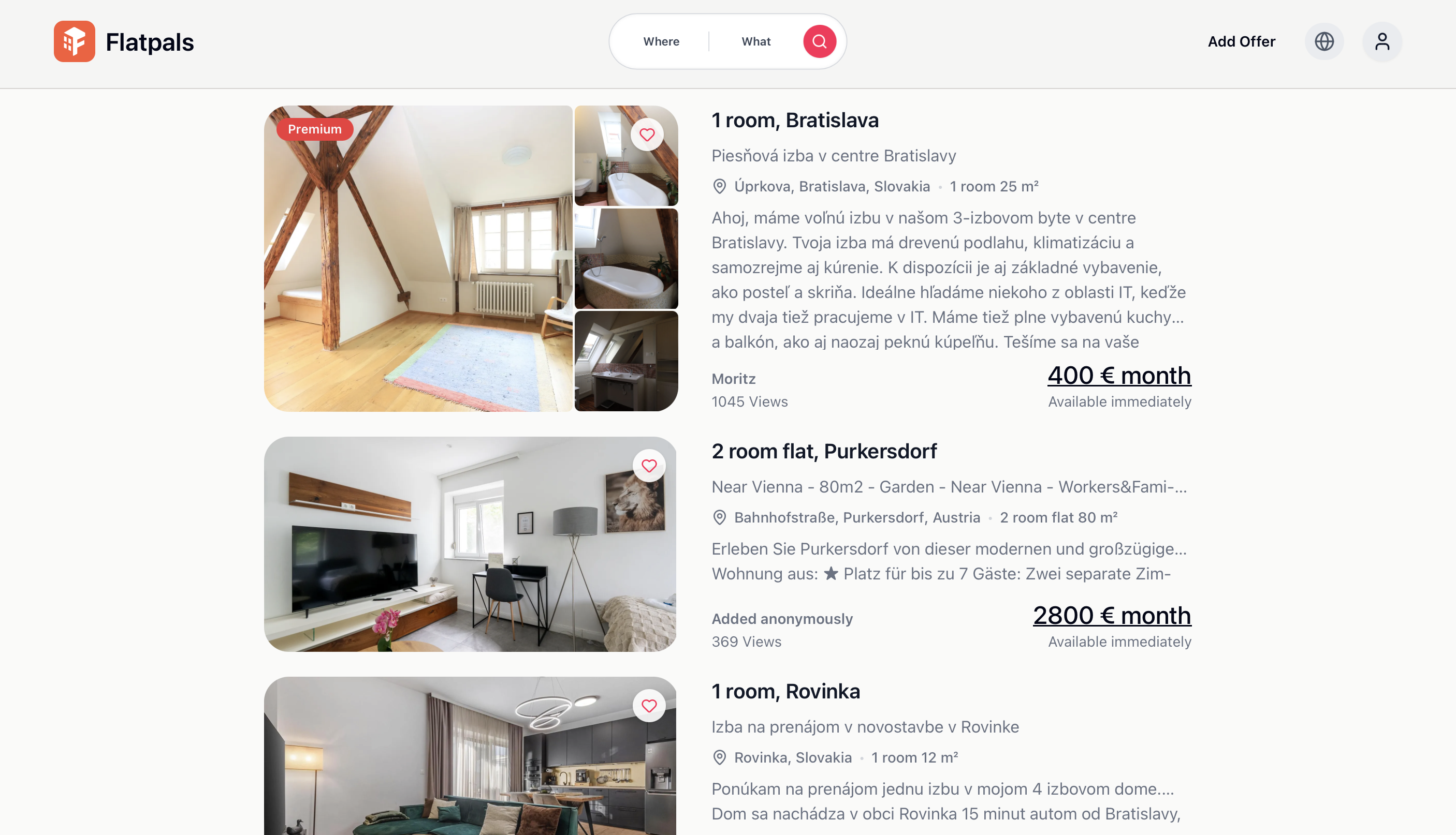 Screenshot 1 of Flatpals – sublets, apartments, rooms