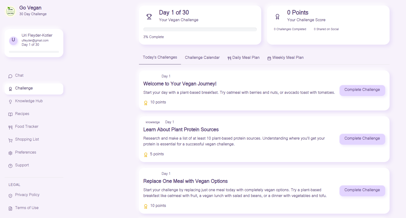 Screenshot 8 of Go Vegan Challenge