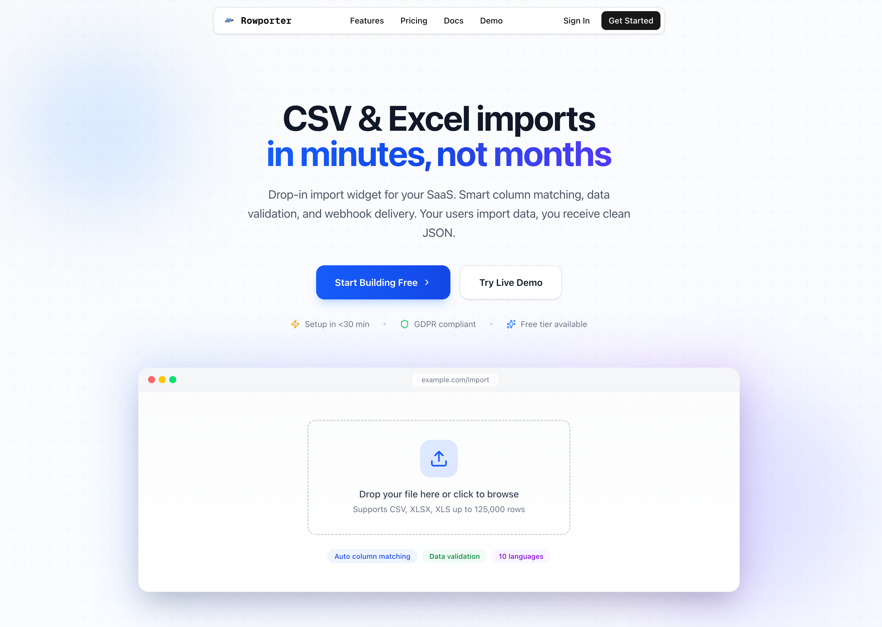 Screenshot 1 of Rowporter - CSV & Excel imports