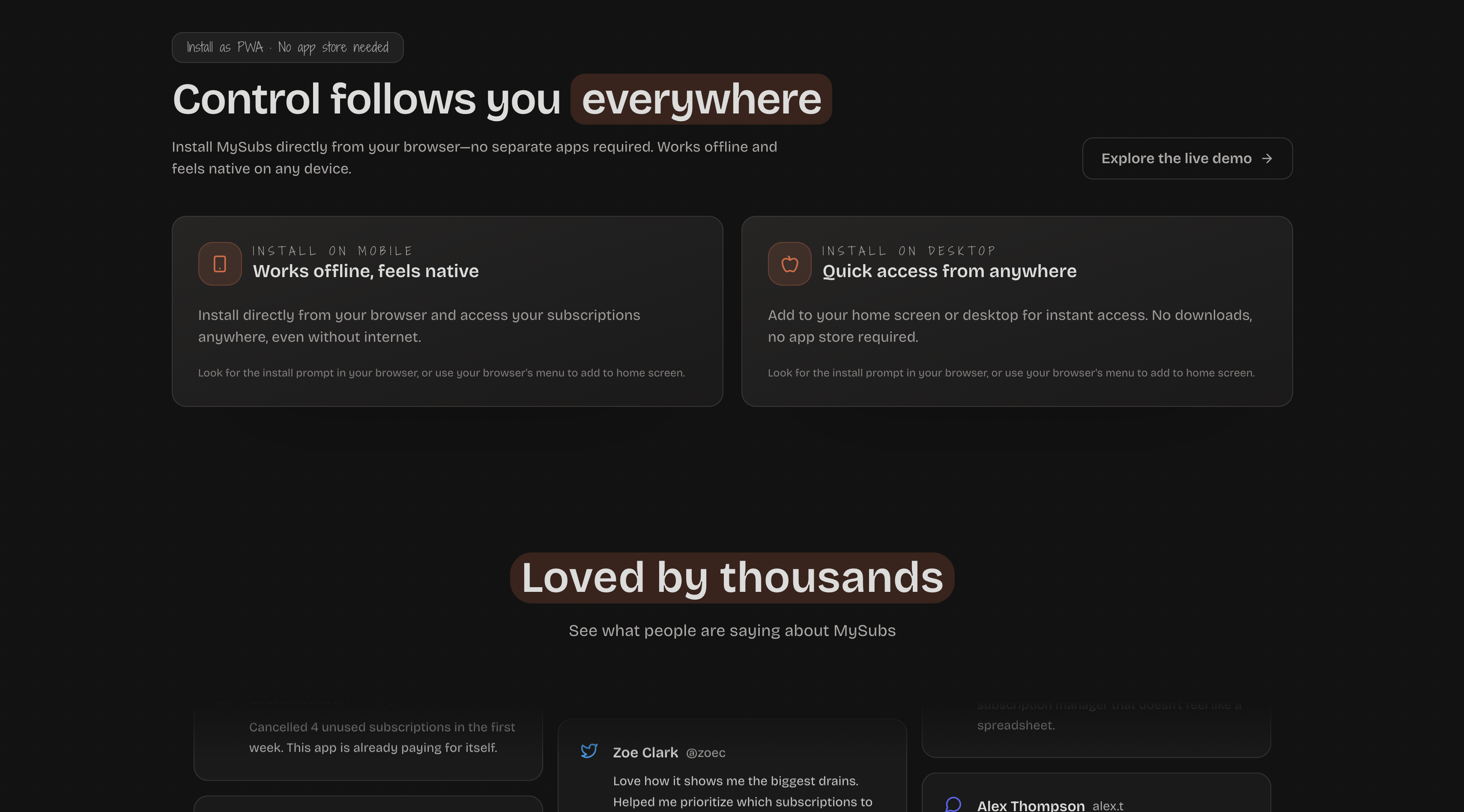 Screenshot 4 of MySubs