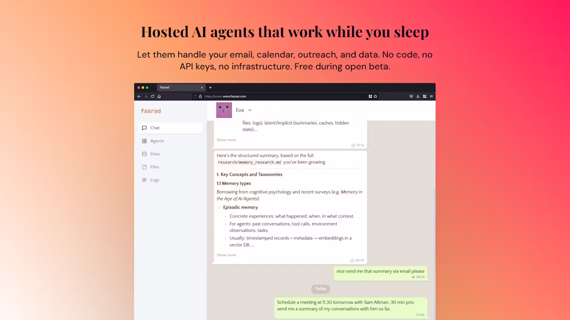 Screenshot 1 of fasrad - Hosted Agents